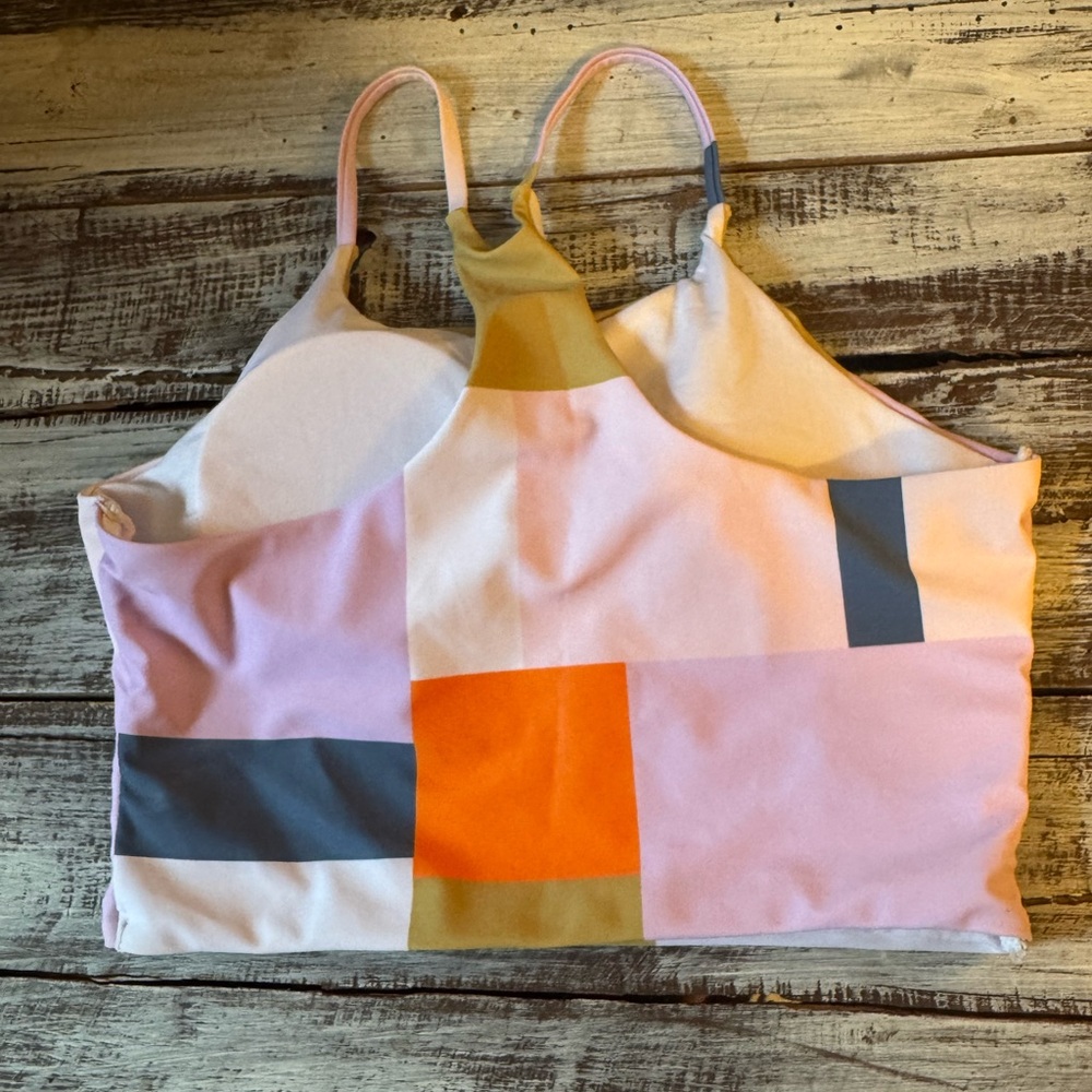 Color Block High Neck Bikini Set - Picture 3 of 4